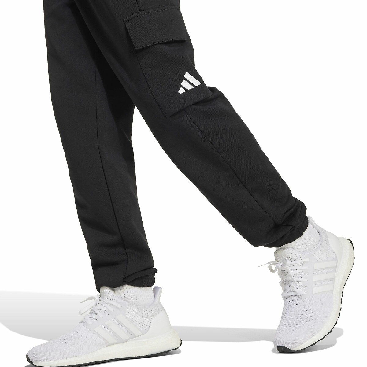 Pantalon de jogging en molleton forme cargo noir, ADIDAS SPORTSWEAR