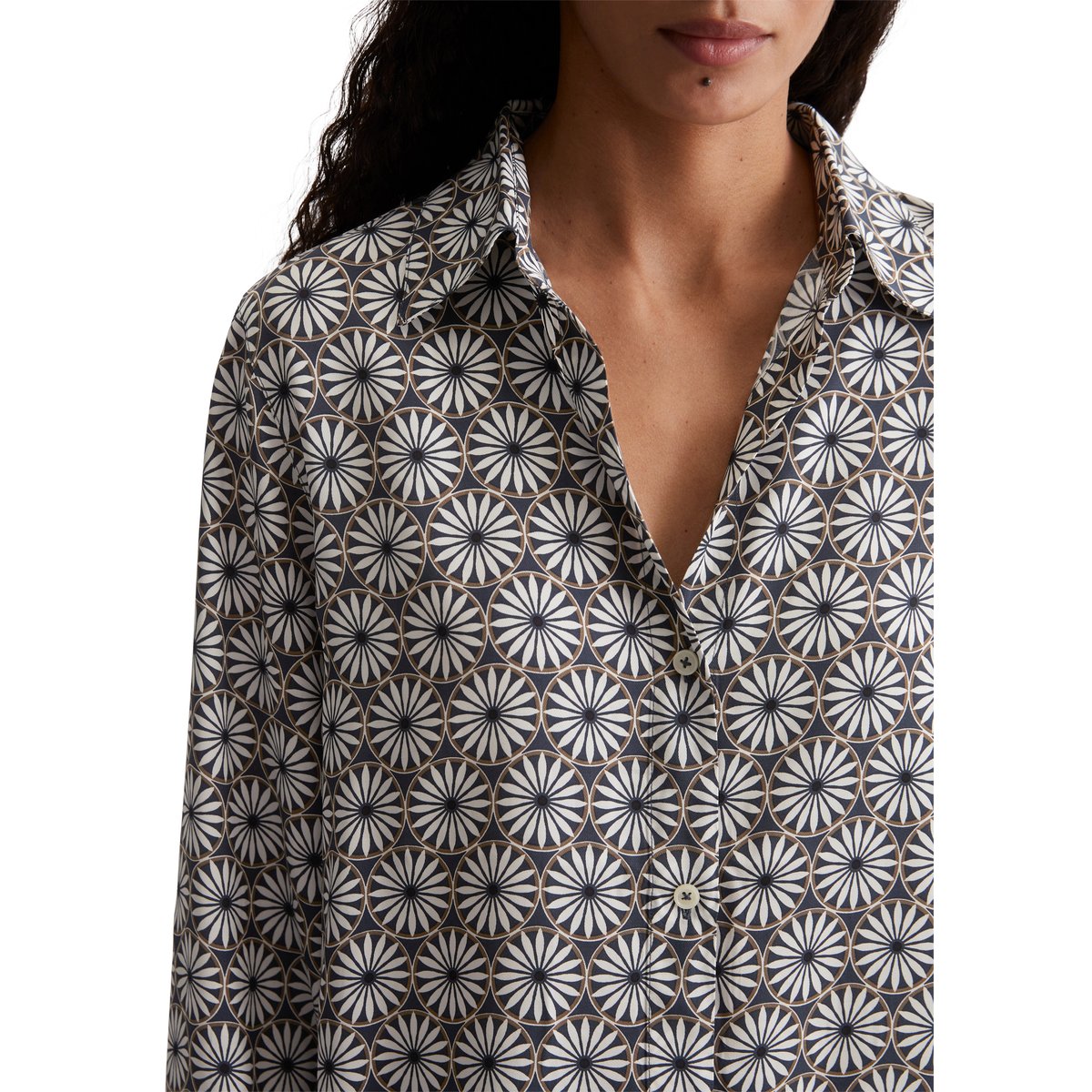 Blouse relaxed en ECOVERO™ de LENZING™ noir, MARC O'POLO