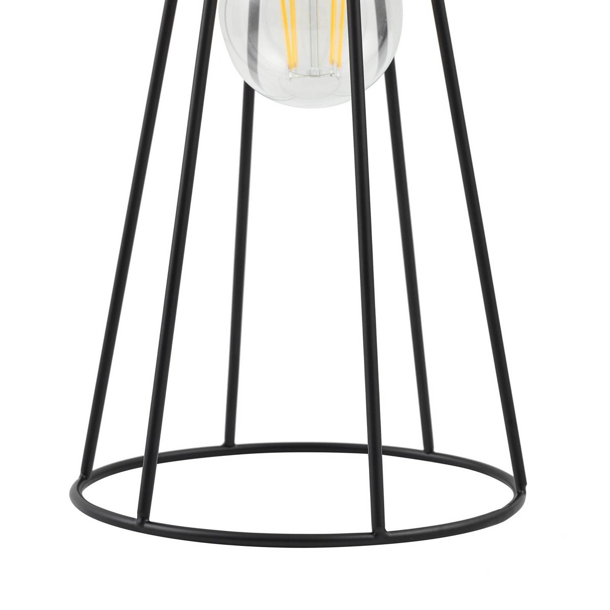 Lampe à poser en métal moderne, Tharion noir, LINDBY