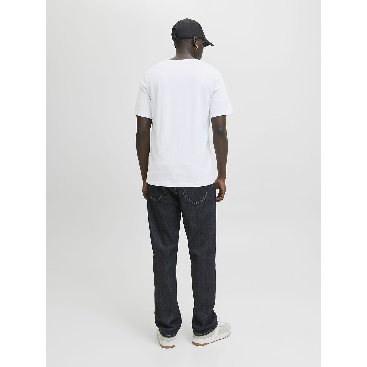 T-shirt col rond Logo blanc, JACK & JONES