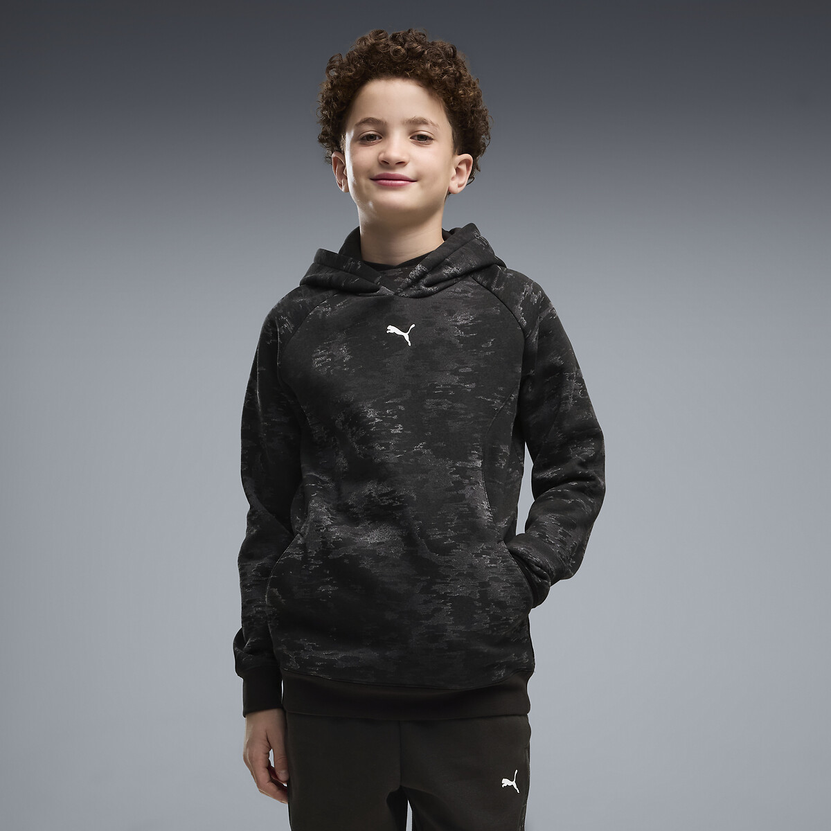 Sweat à capuche en molleton noir, PUMA
