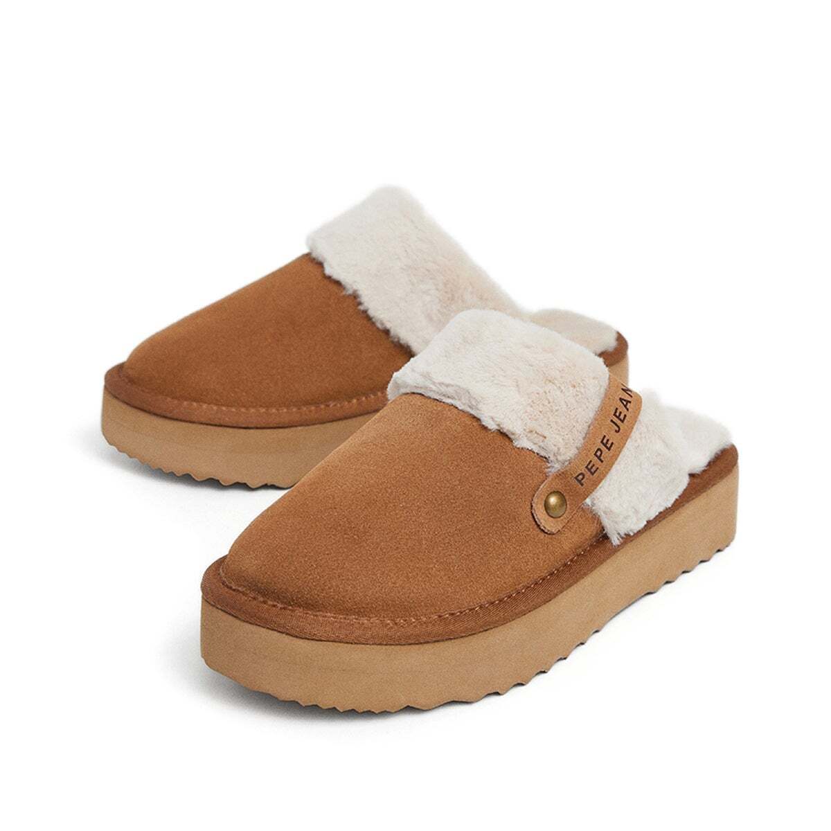 Sabots fourrés Dissy North W marron, PEPE JEANS