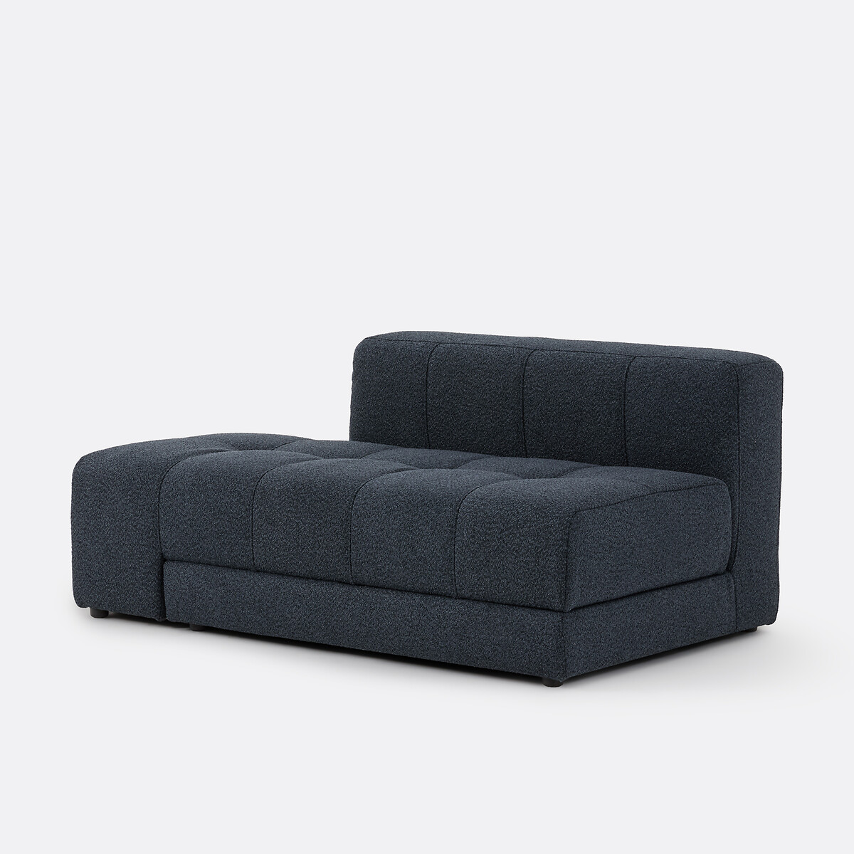 Banquette assise pivotante, gauche, modulable, en bouclette fine, FANO bleu, LA REDOUTE INTERIEURS