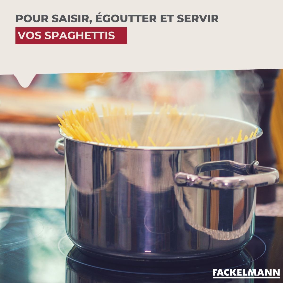Cuillère à spaghettis CLIP gris, FACKELMANN