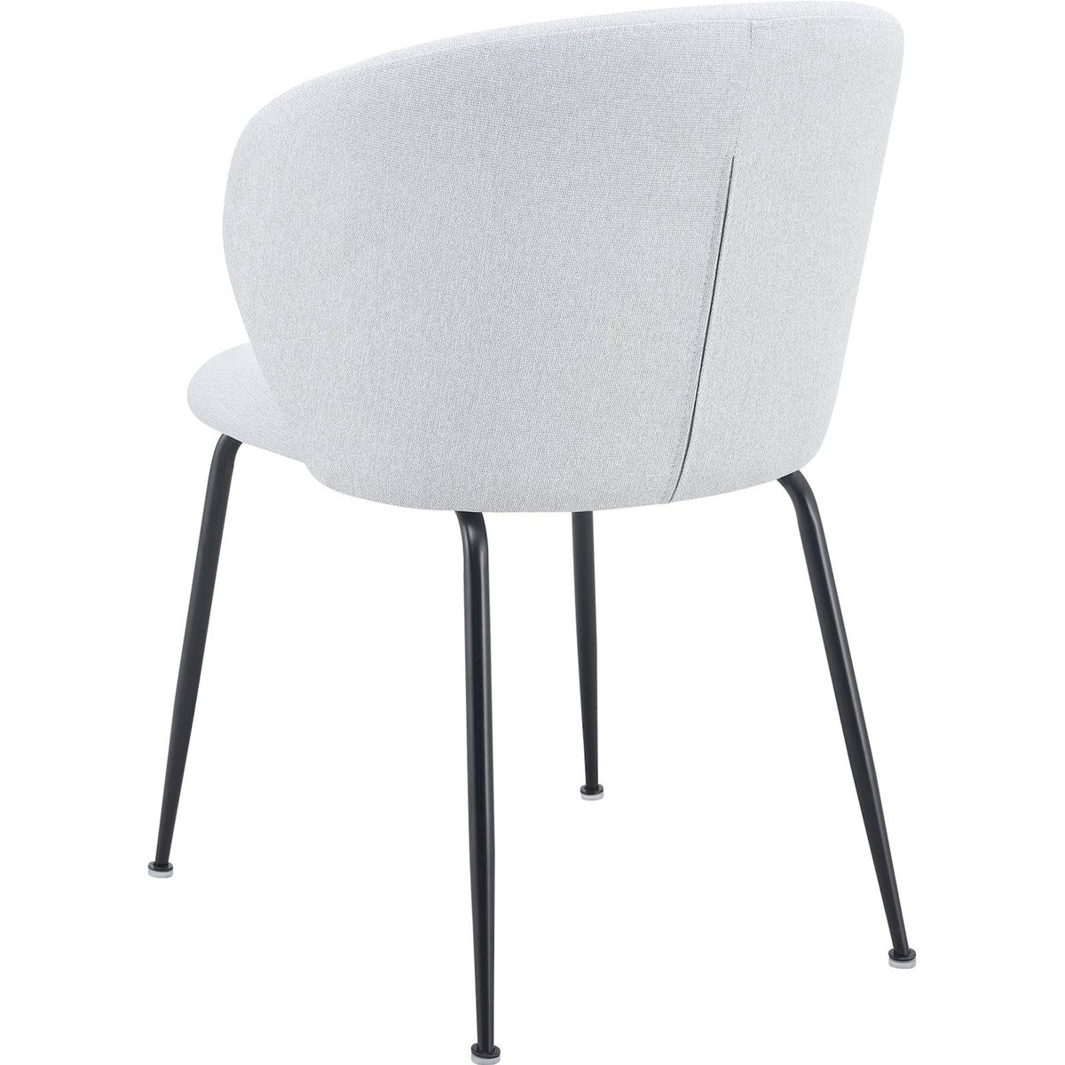 Chaise de salle à manger tissu chiné gris argenté chiné et noir, RECOLLECTION