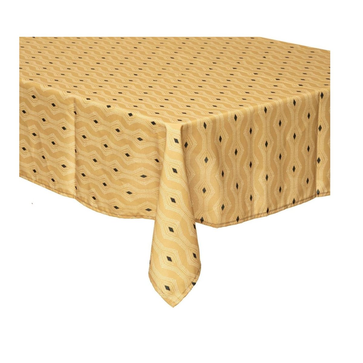 Nappe rectangulaire imprimée graphique jaune, EDEN