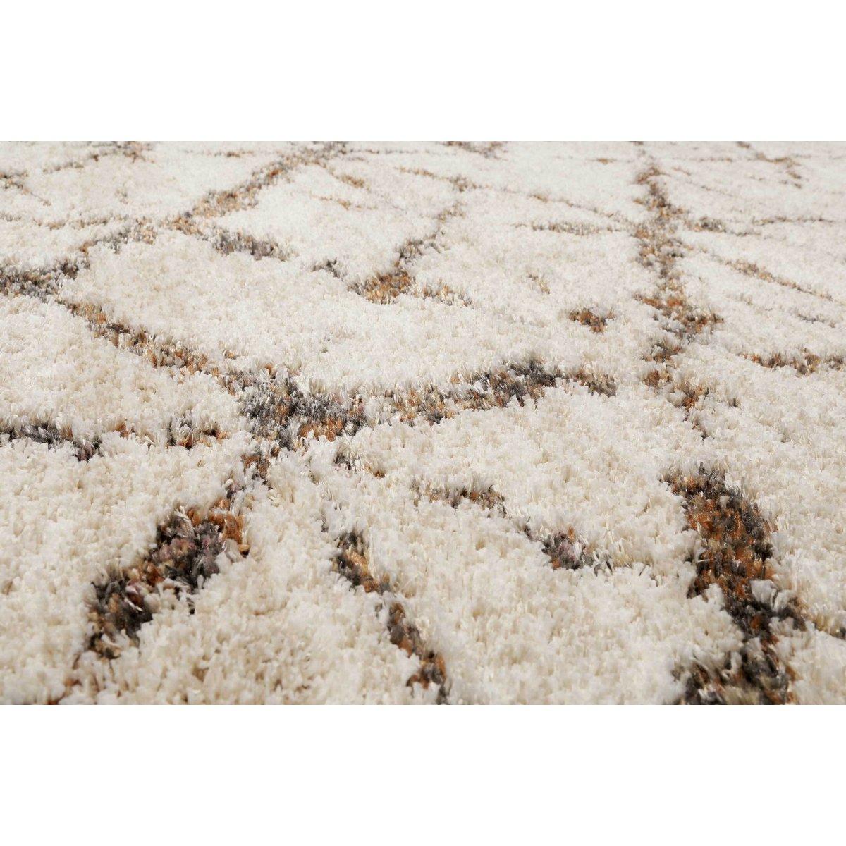 Tapis à poils longs design géométrique , Ronja blanc crème, ESPRIT