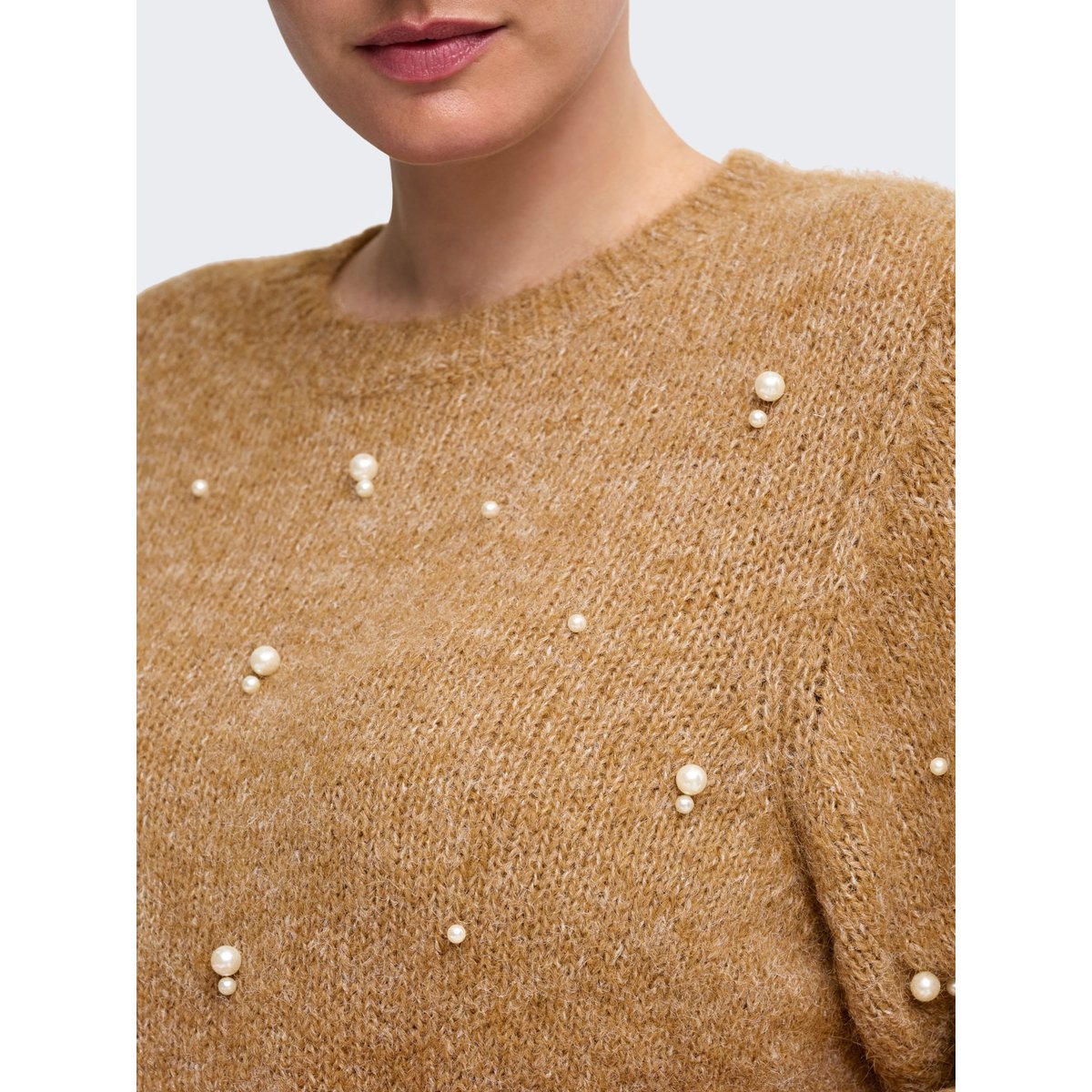 Pull En Maille marron - foxtrot 1, ONLY CARMAKOMA