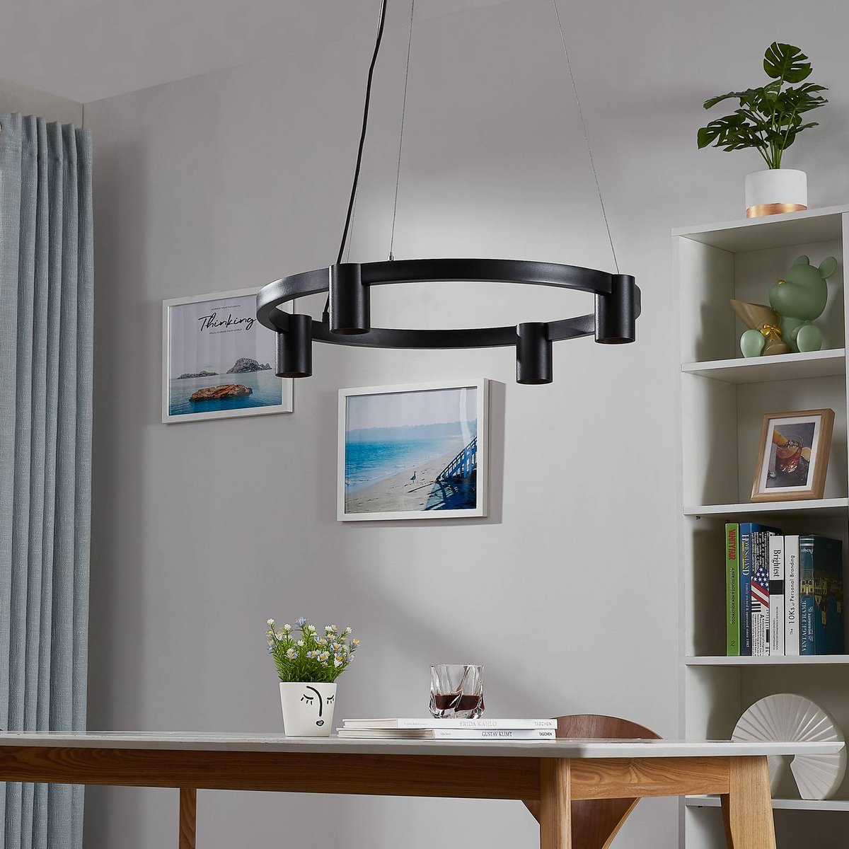 Suspension en aluminium moderne, Brinja noir, ARCCHIO