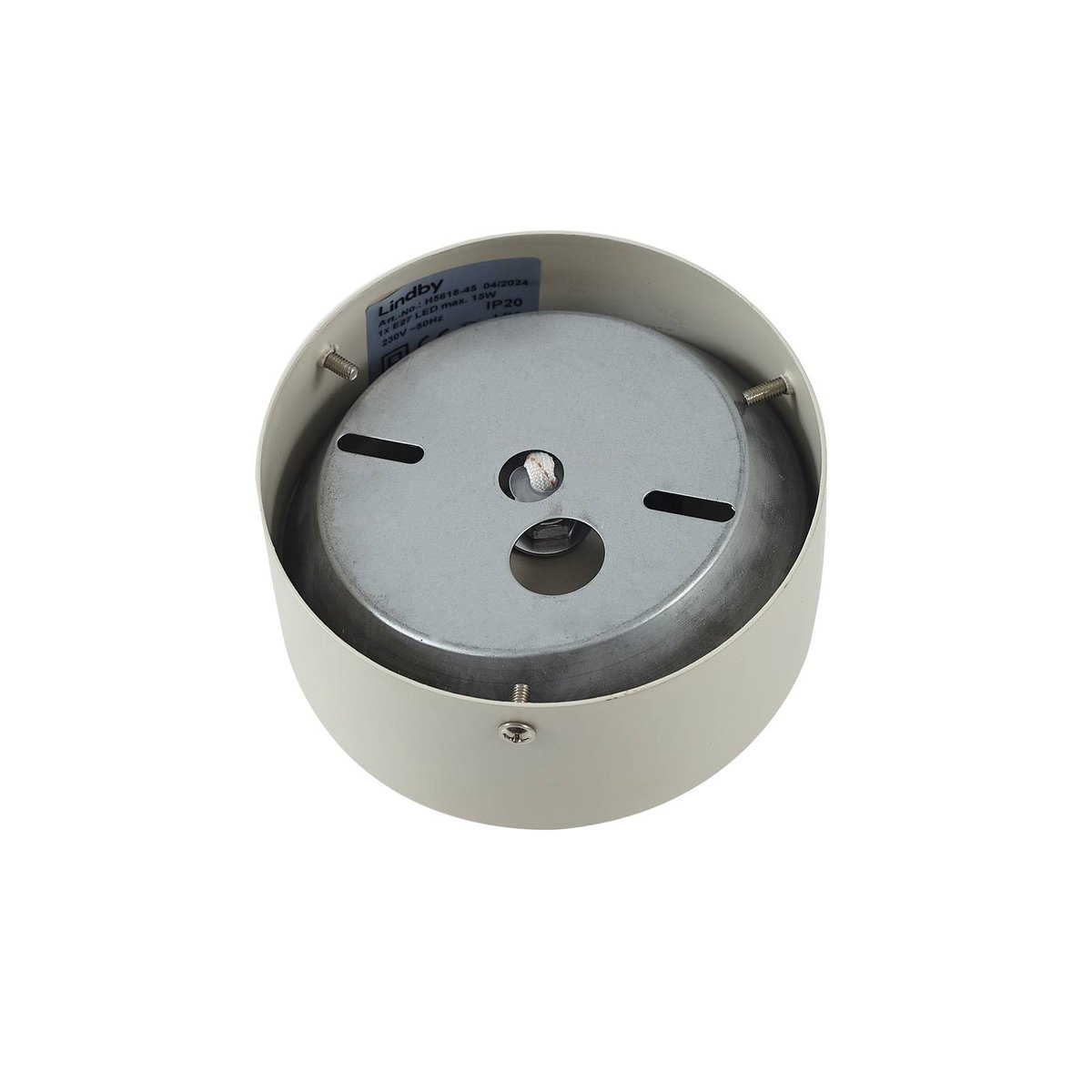 Plafonnier en métal moderne, Elover beige, LINDBY