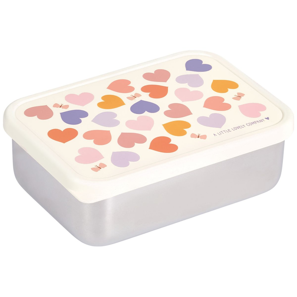 Lunch box en acier inoxydable rose, orange, violet, A LITTLE LOVELY COMPANY