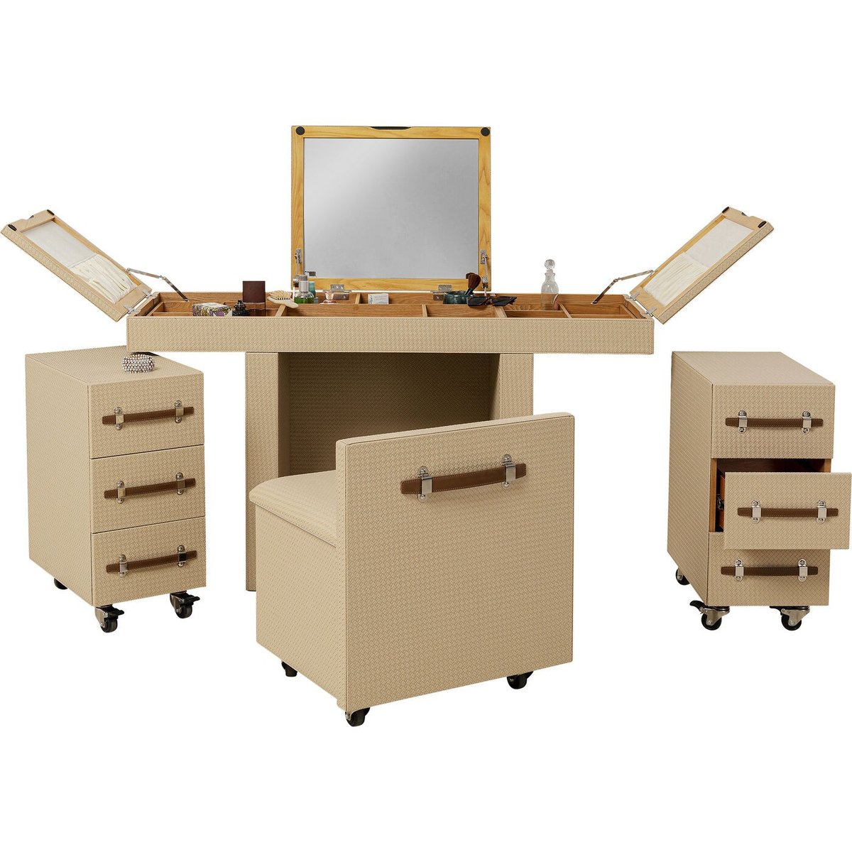 Coiffeuse en simili, VENEZIA beige, KARE DESIGN