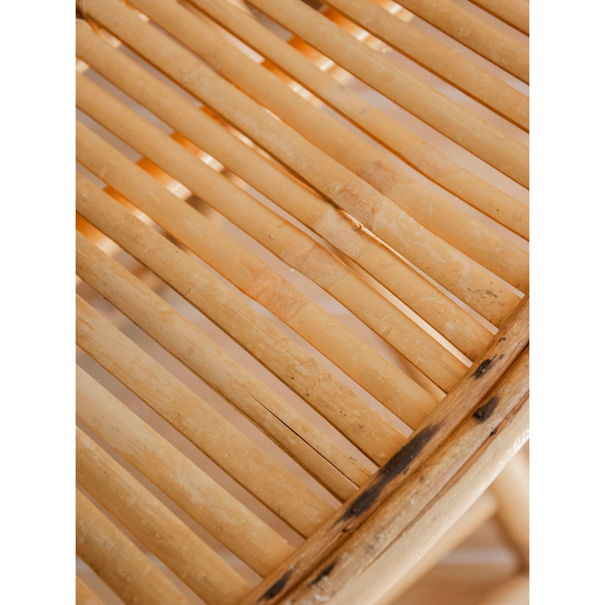 Table à manger en bambou pliable Romy N°1417 - Bon état bois clair, DEBONGOUT