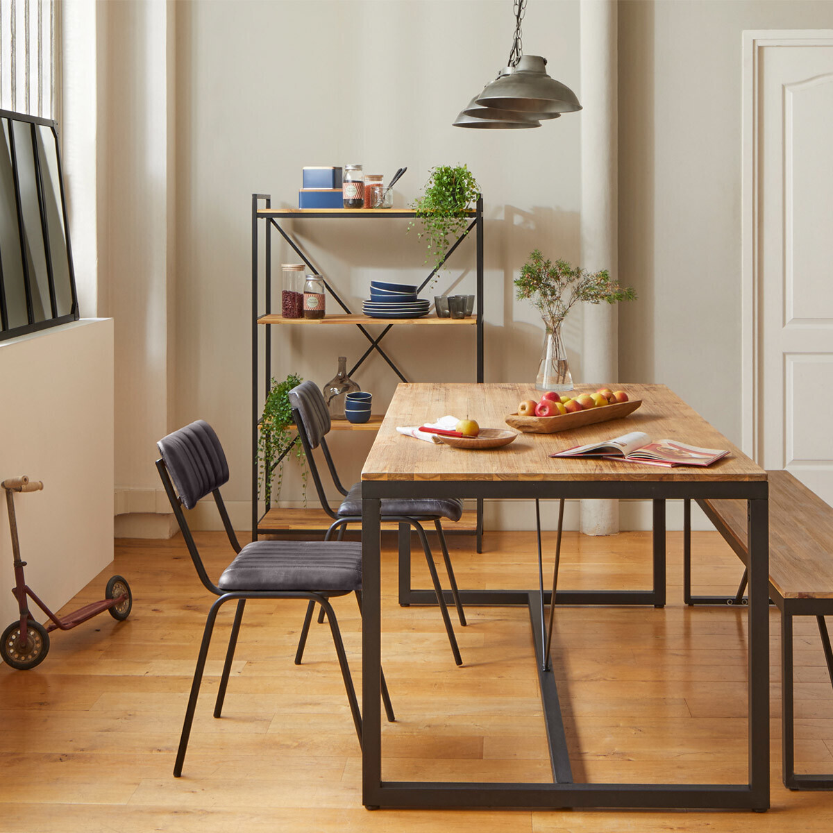 Table à manger 6/8 personnes bois d'acacia EDENA marron, ATMOSPHERA