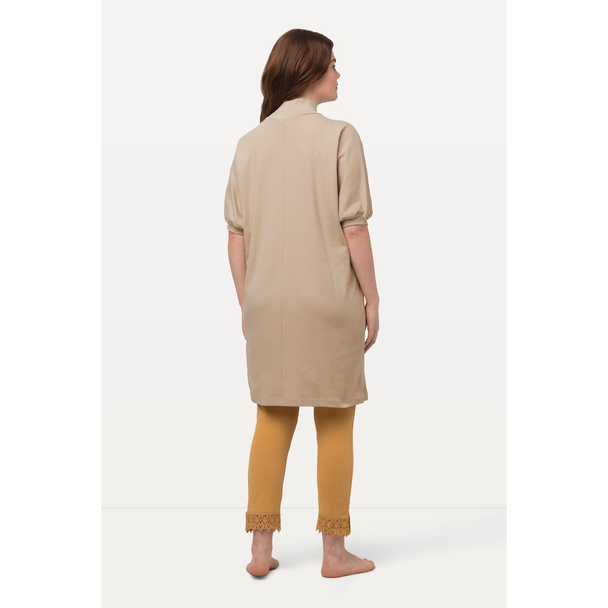 Long T-shirt, coupe en forme d'œuf crème, ULLA POPKEN