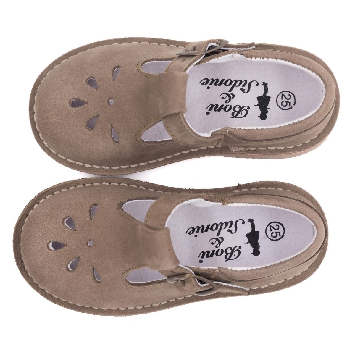 Sandale enfant fermée en cuir – Boni Octave vert, BONI&SIDONIE