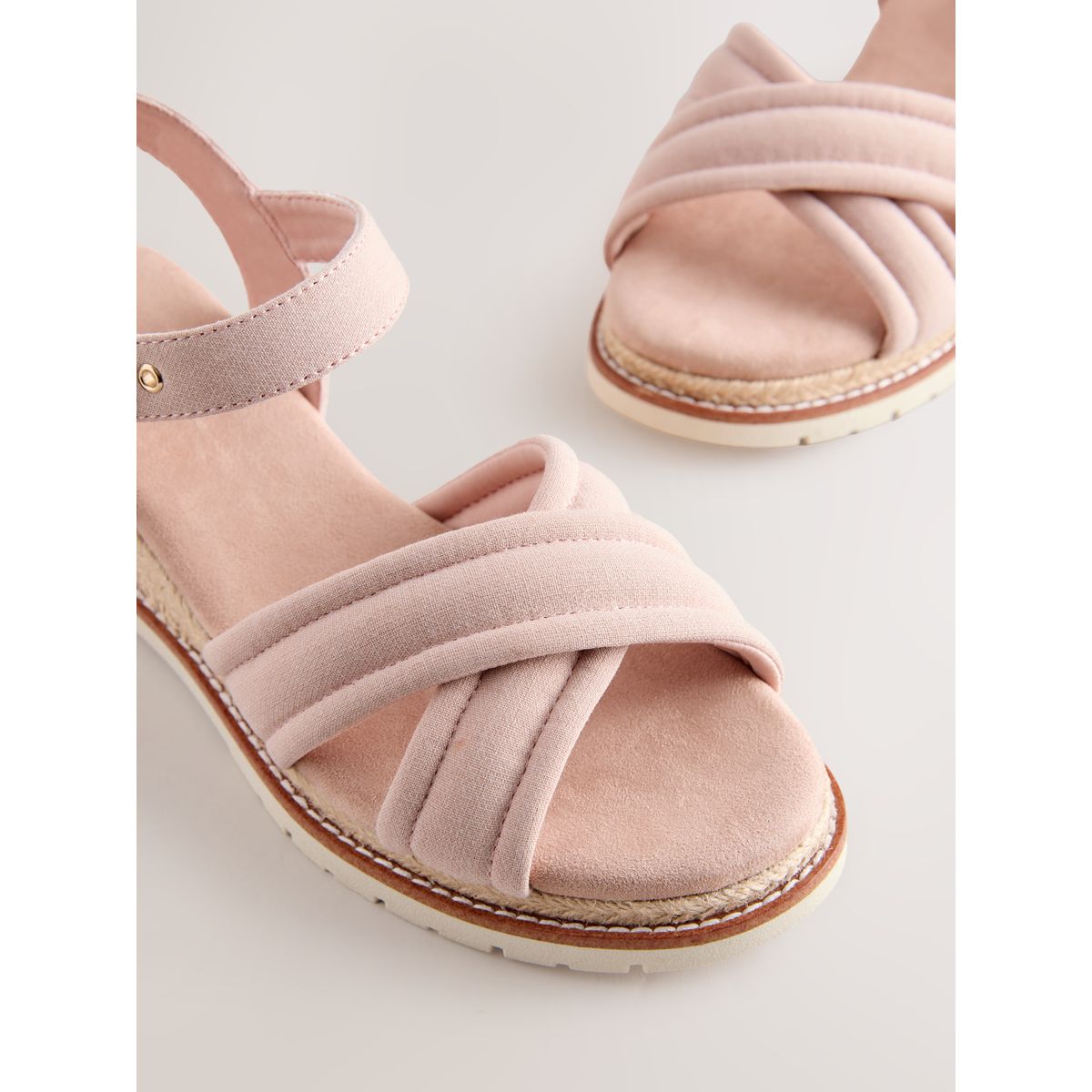 Sandales forever comfort® croisées compensées rose, NEXT