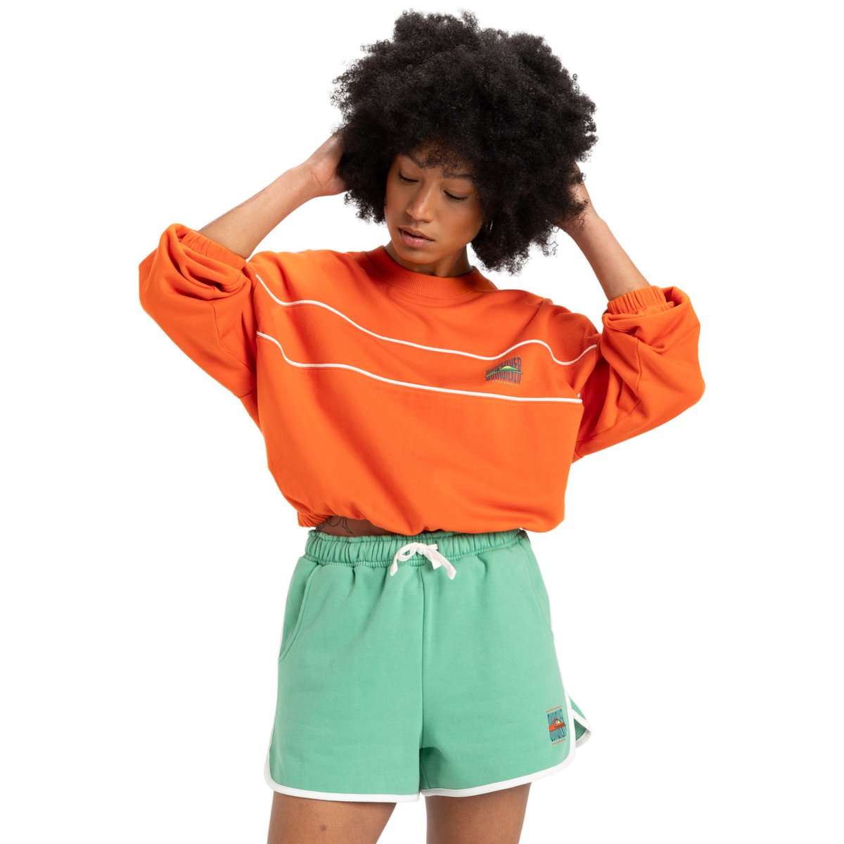 Short à taille élastique SCALLOP vert green spruce, QUIKSILVER