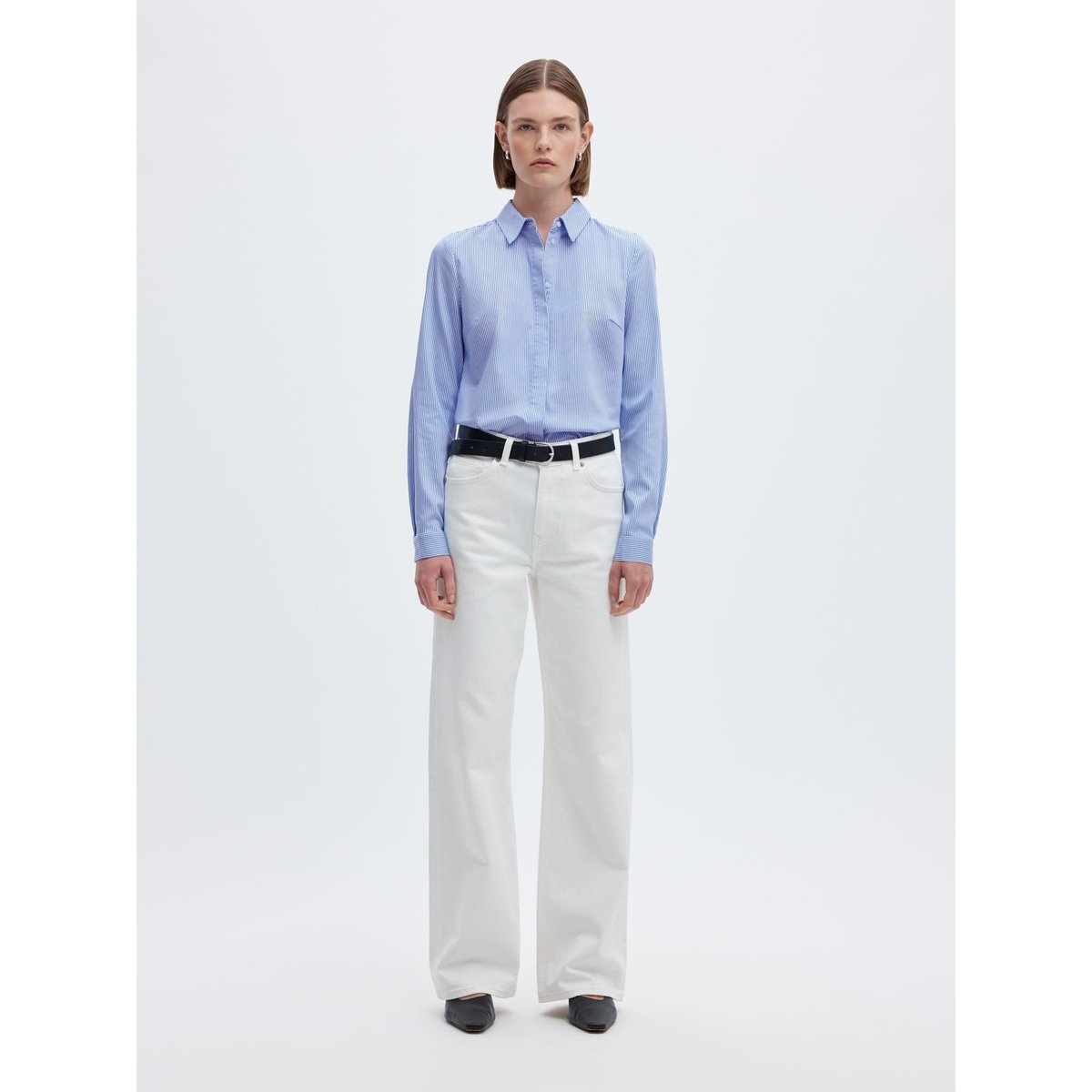 T-Shirt À Rayures bright white, SELECTED
