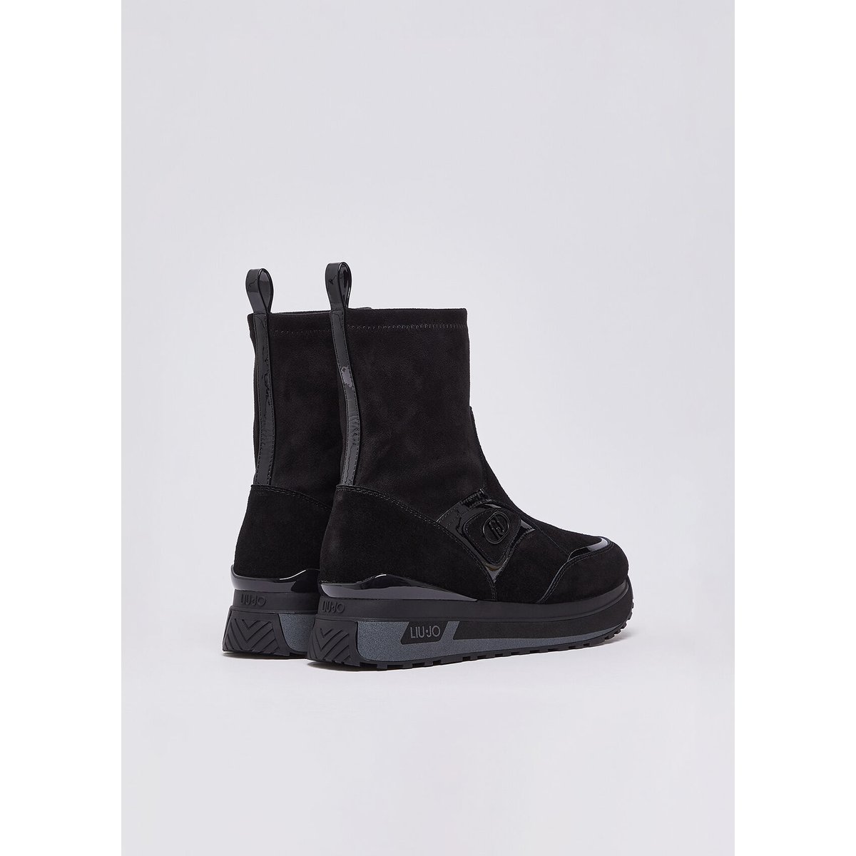 Sneakers boots en daim noir, LIU JO