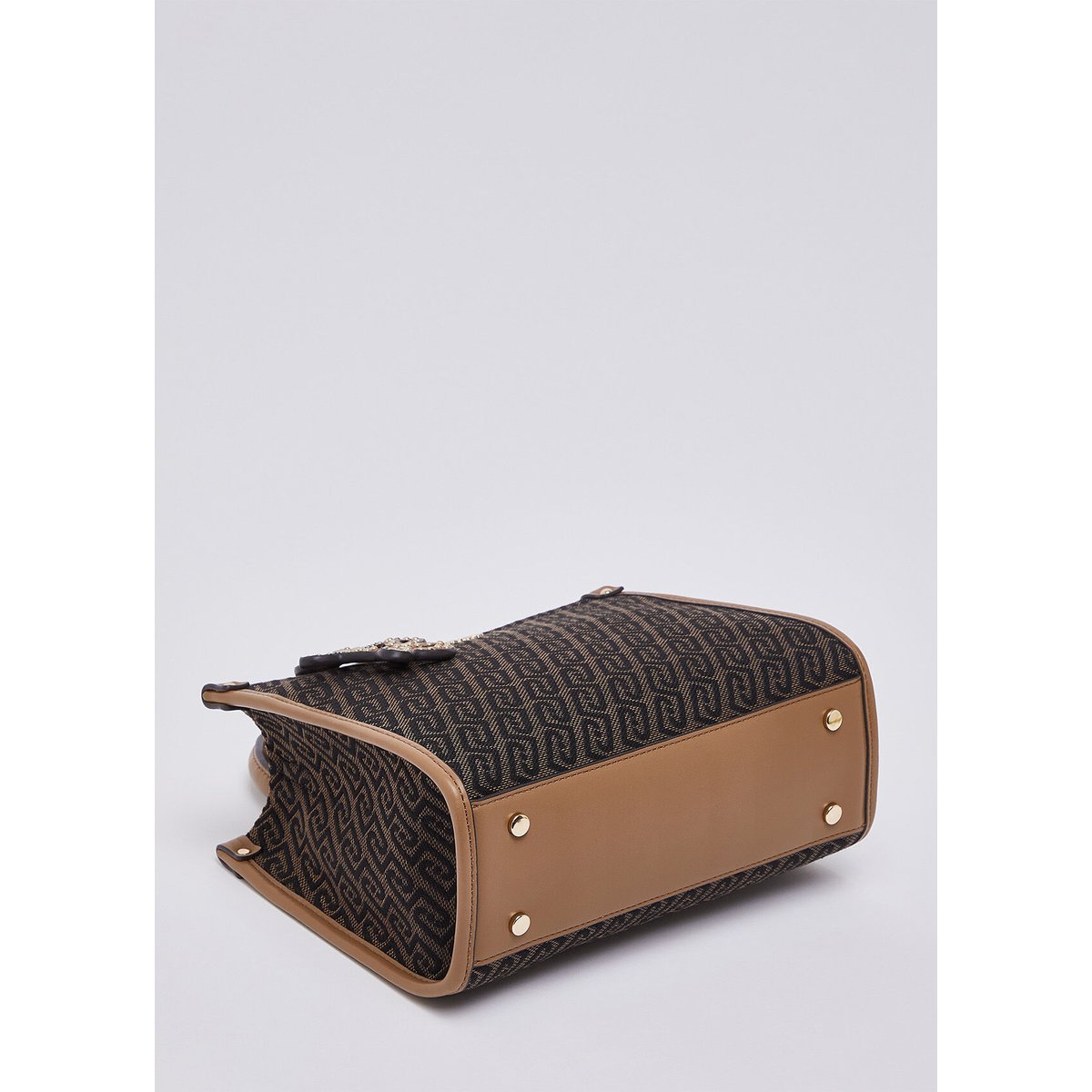 Petit Sac Jacquard marron foncé, LIU JO