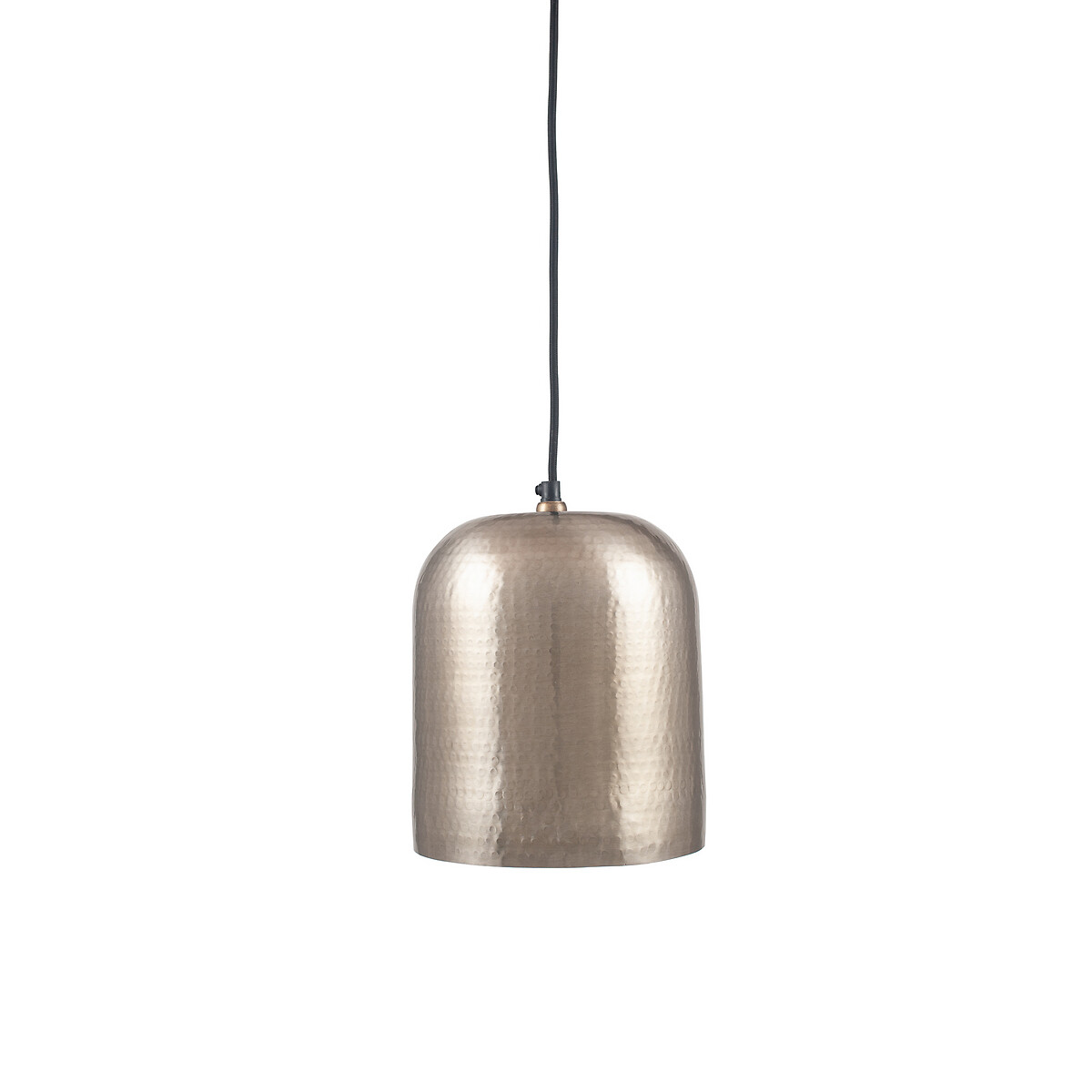 Koa Hammered Dome Pendant Light in Antique Brass silver-coloured, SO'HOME