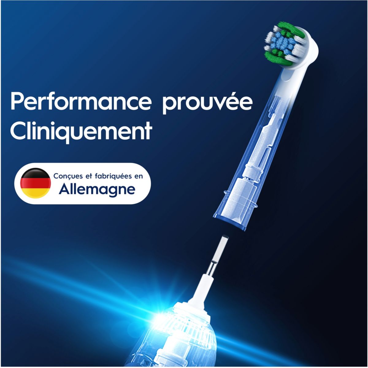 Brossette dentaire Precision Clean X-filaments x10 couleur unique, ORAL B