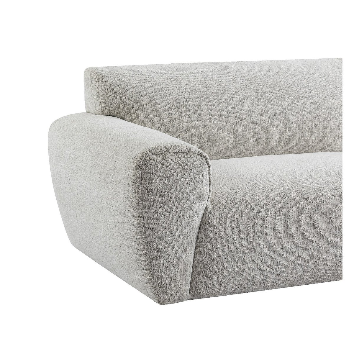 Canapé en tissu chenille AZALEE crème, HABITAT