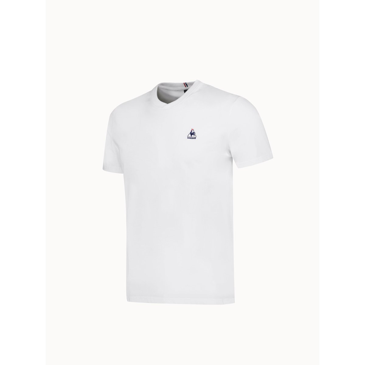 T-shirt en jersey de coton épais TRICOLORES new optical white, LE COQ SPORTIF