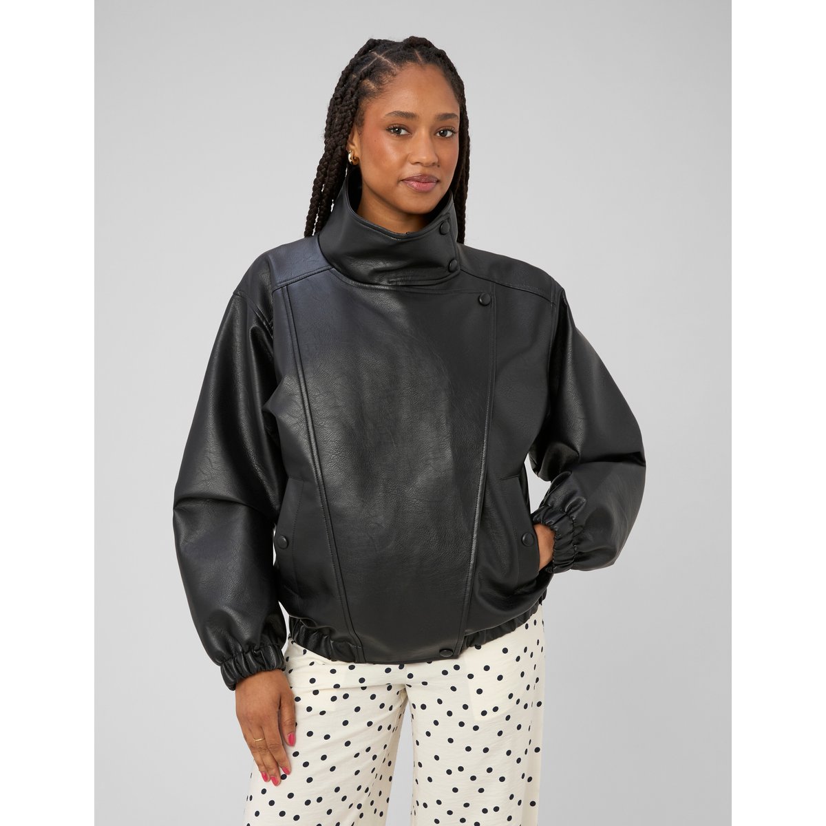 Veste tissu enduit noir, BZB