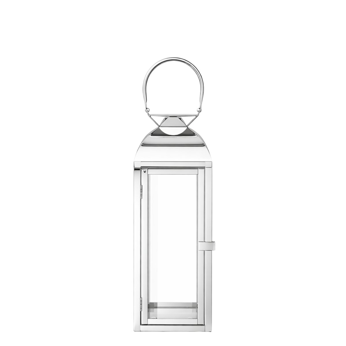 Lanterne décorative en verre et acier H43 AVA argenté, SIA DECO
