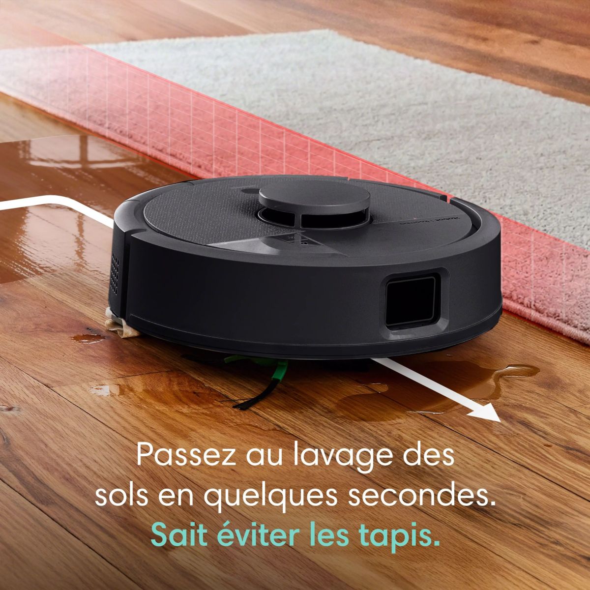 Robot Aspirateur Laveur Roomba Mini Noir F155040 couleur unique, I ROBOT