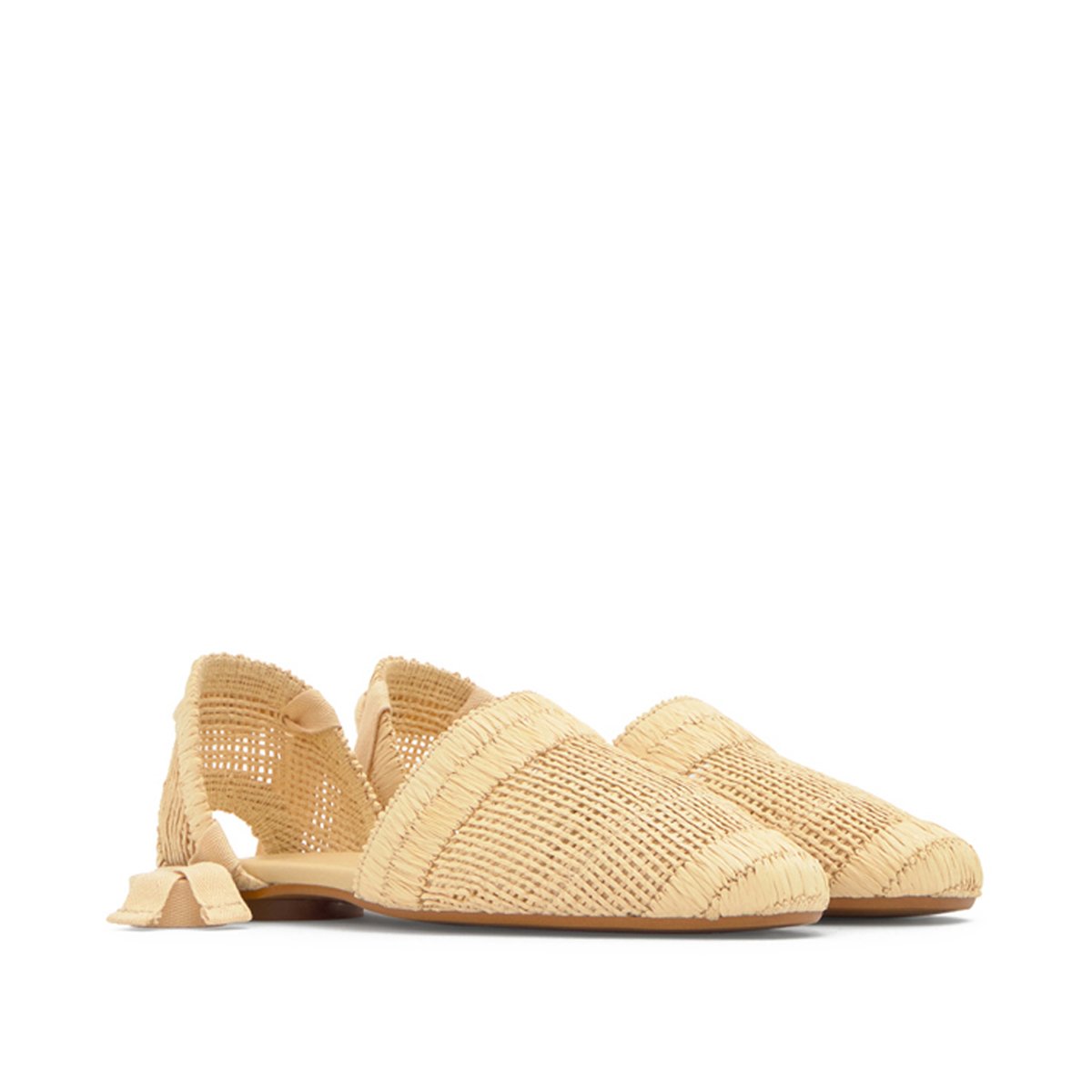 Espadrilles plates en raphia naturel GOLDIE beige, CASTANER