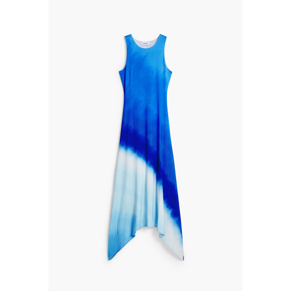 Robe froncée tie-dye bleu, DESIGUAL