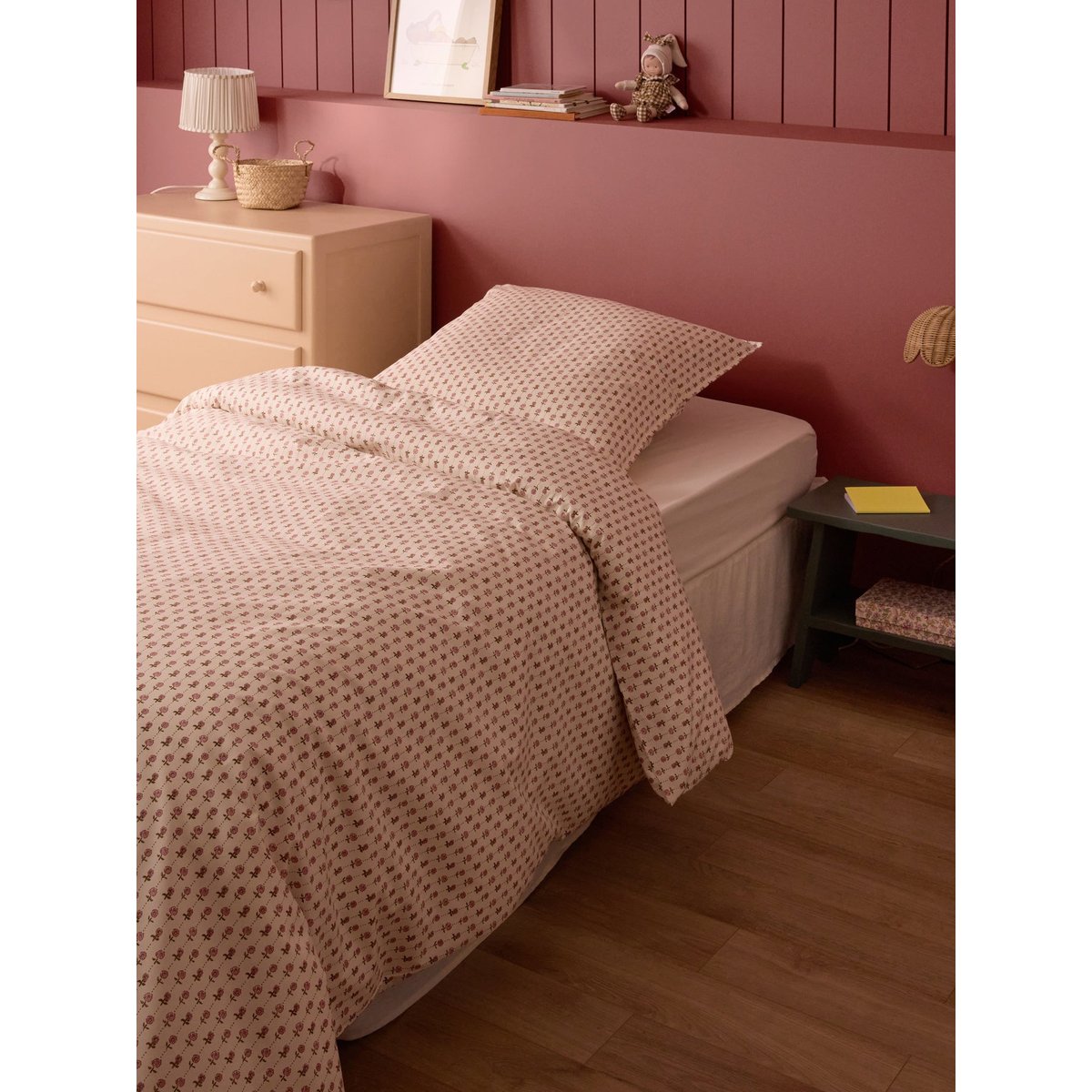 Housse de couette percale de coton "Lucette" imprimérime multico, CYRILLUS