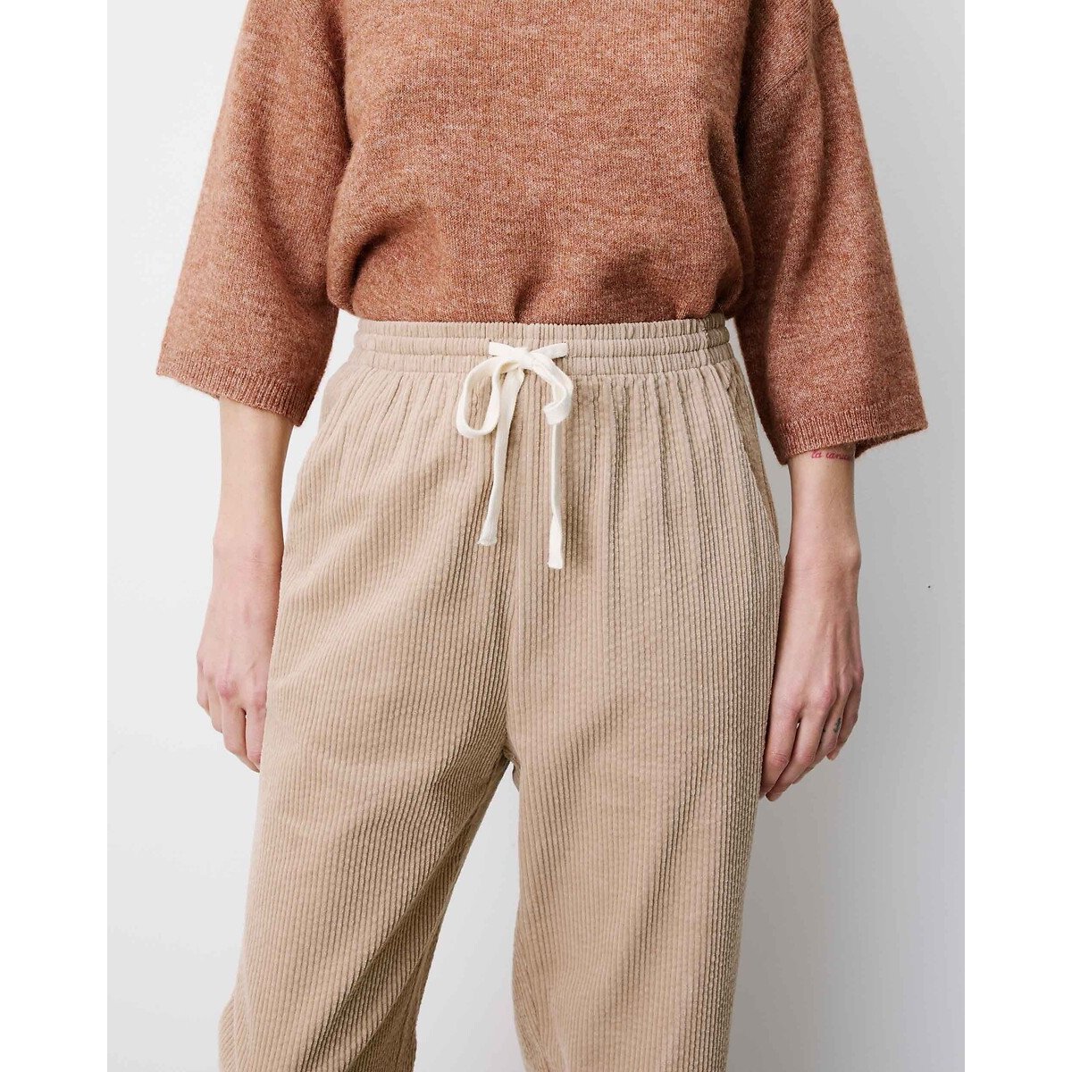 Pantalon en velours côtelé, LIBERTY beige, GRACE & MILA