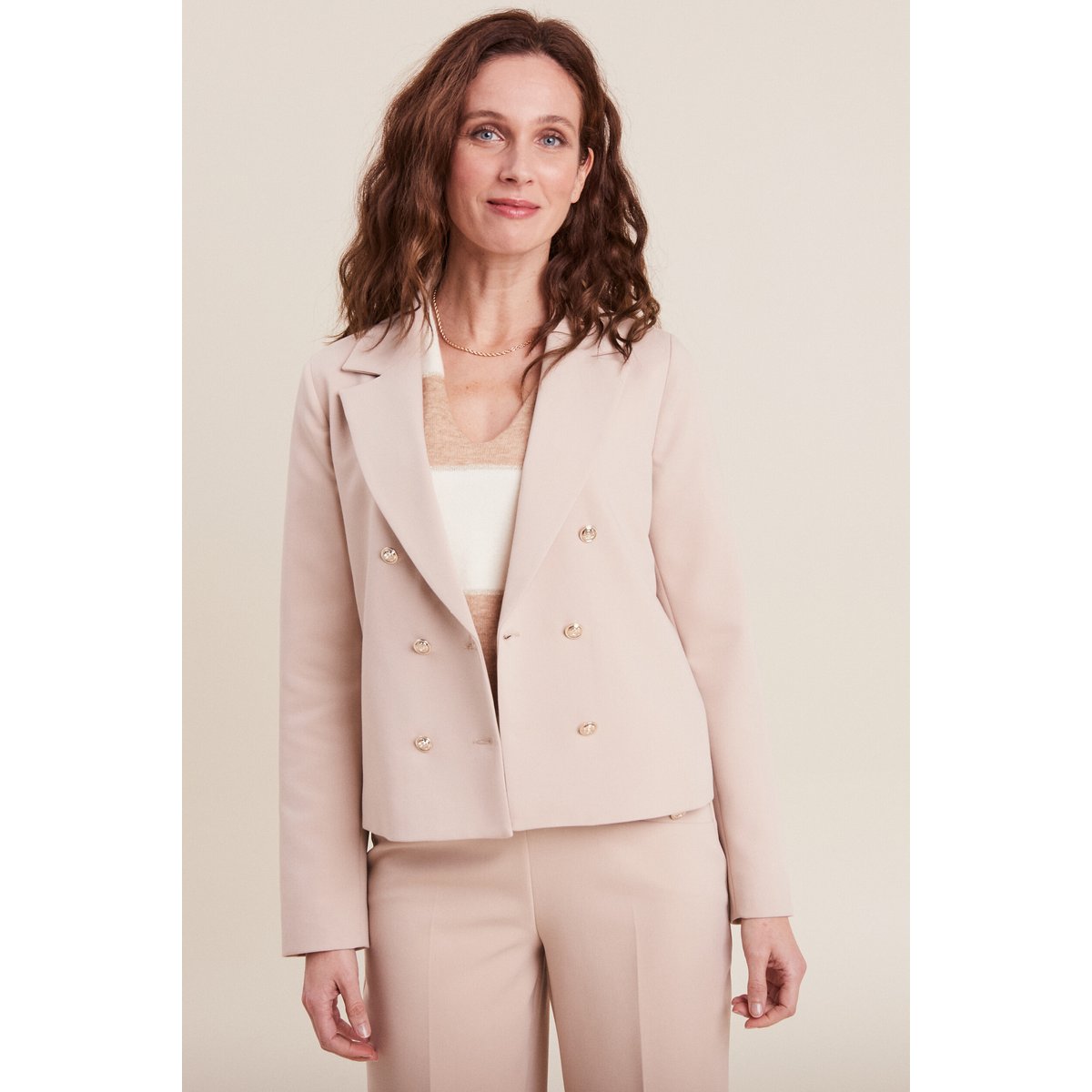 Veste tailleur courte sable, BREAL