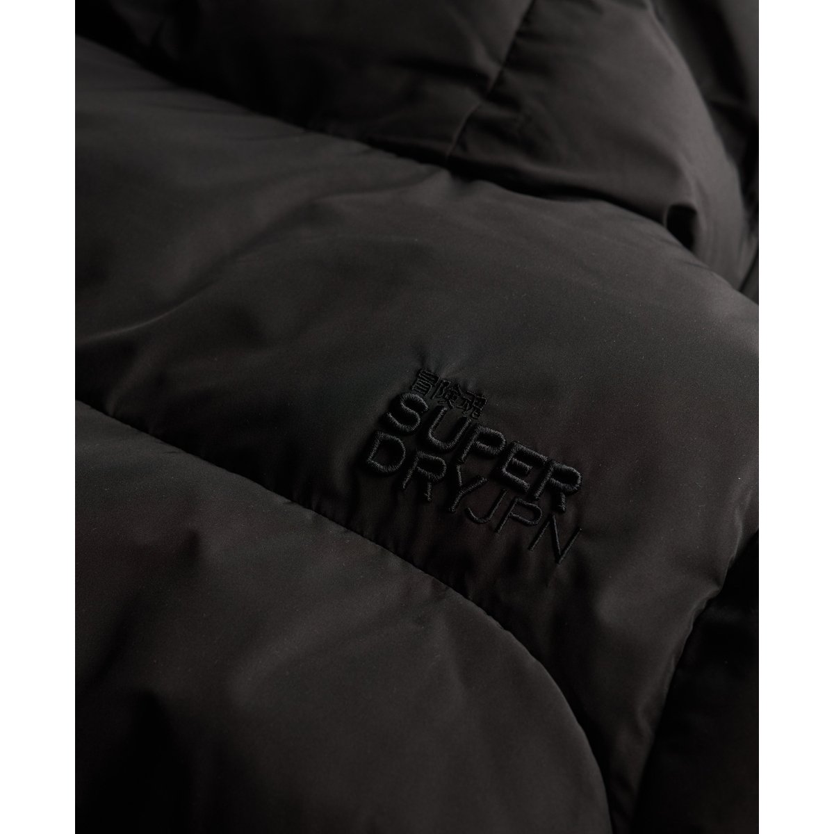 Doudoune mi-longue à capuche Sports noir, SUPERDRY