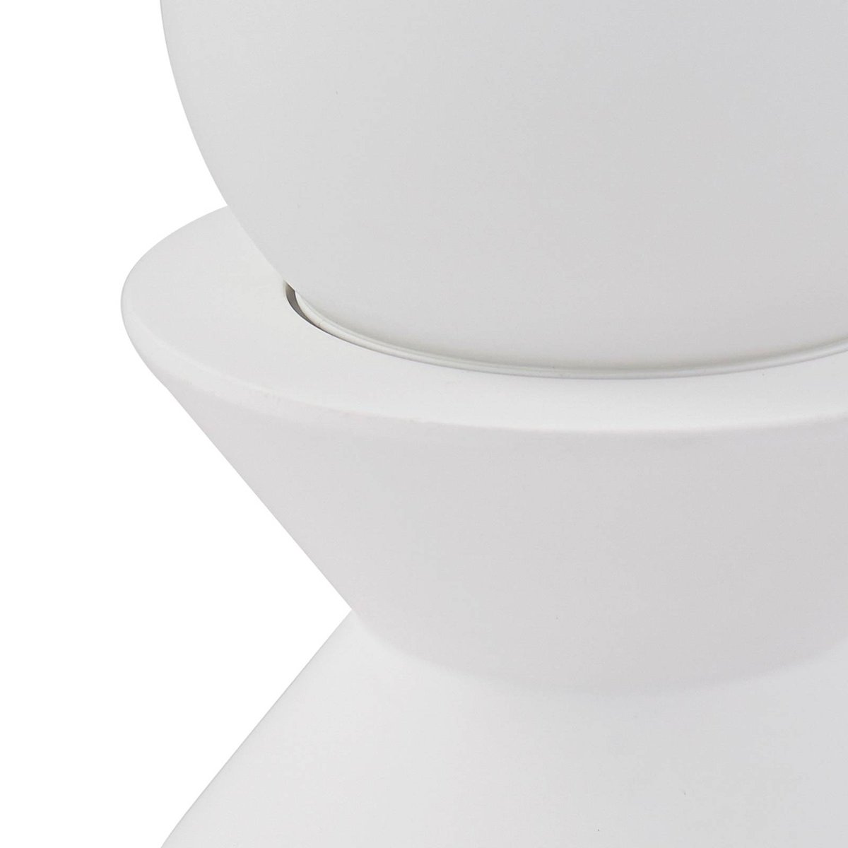 Lampe à poser en plâtre moderne, Nielson blanc, LINDBY