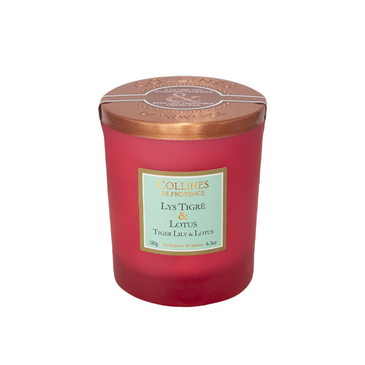 Bougie Parfumée Lys Tigré & Lotus rose, COLLINES DE PROVENCE