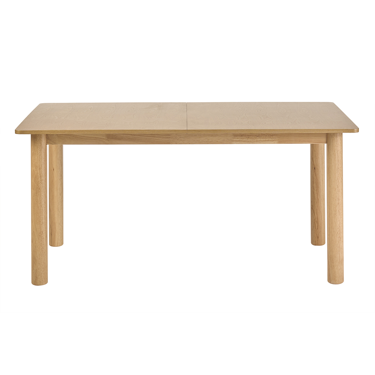 Table extensible rallonges intégrées rectangulaire bois clair frêne L160-210 cm CLAUDIE couleur unique, MILIBOO