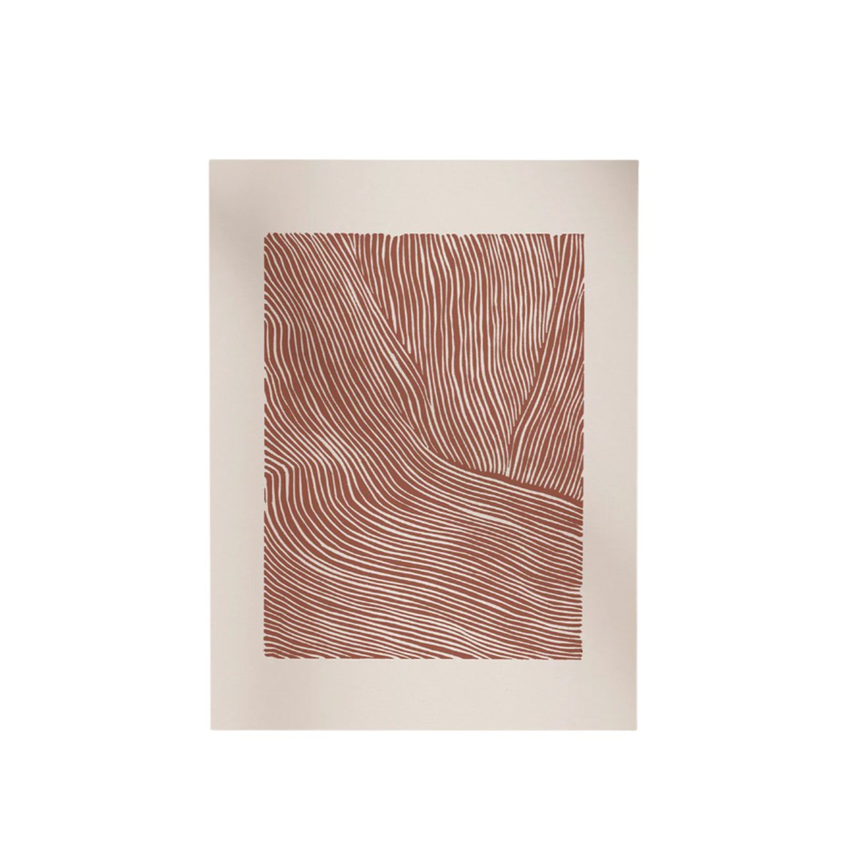 Toile avec cadre en bois, 50 x 70 cm beige, HANNUN