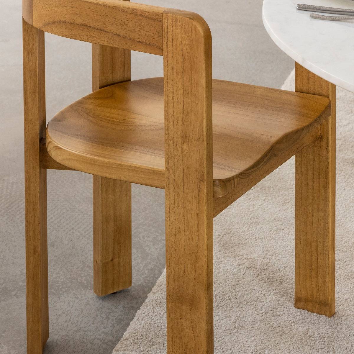 Lot de 2 chaises en bois de mindy SUZIE bois clair, MADE IN MEUBLES