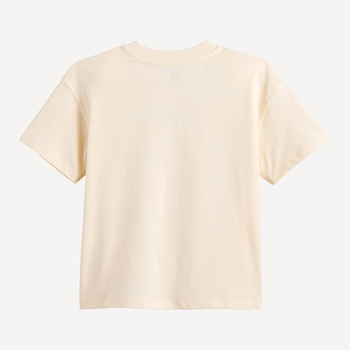 T-shirt oversize à col rond, à manches courtes, imprimé soleil devant ecru, LA REDOUTE COLLECTIONS