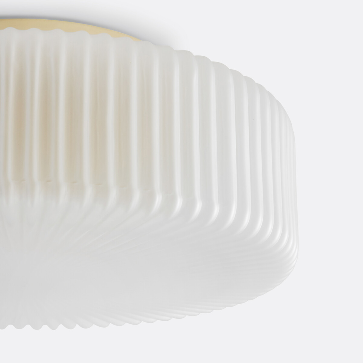 Plafonnier ou applique, en verre strié opaline, PHÉRADÉ blanc, LA REDOUTE INTERIEURS