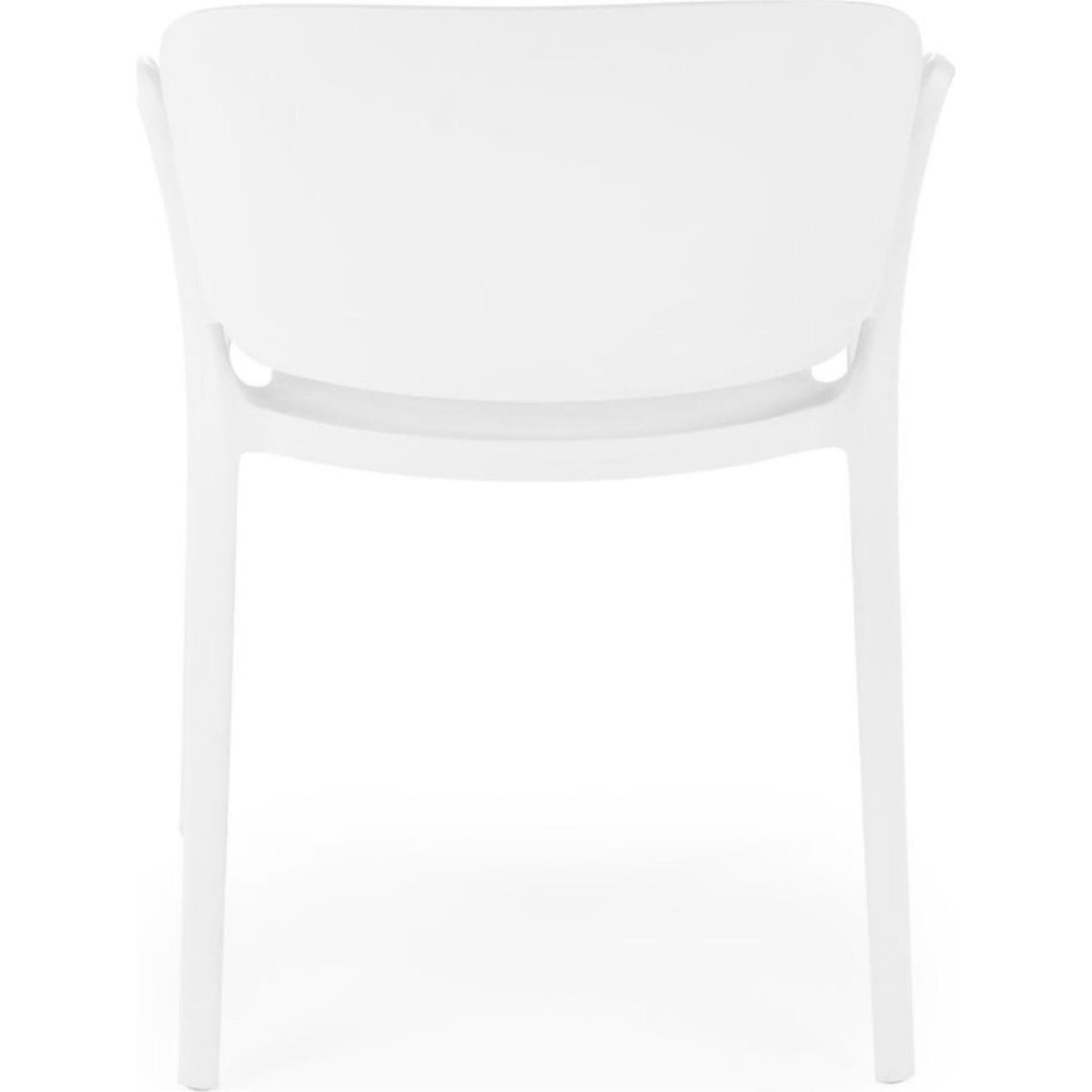 Chaise empilable avec accoudoirs NIONINE blanc, RECOLLECTION