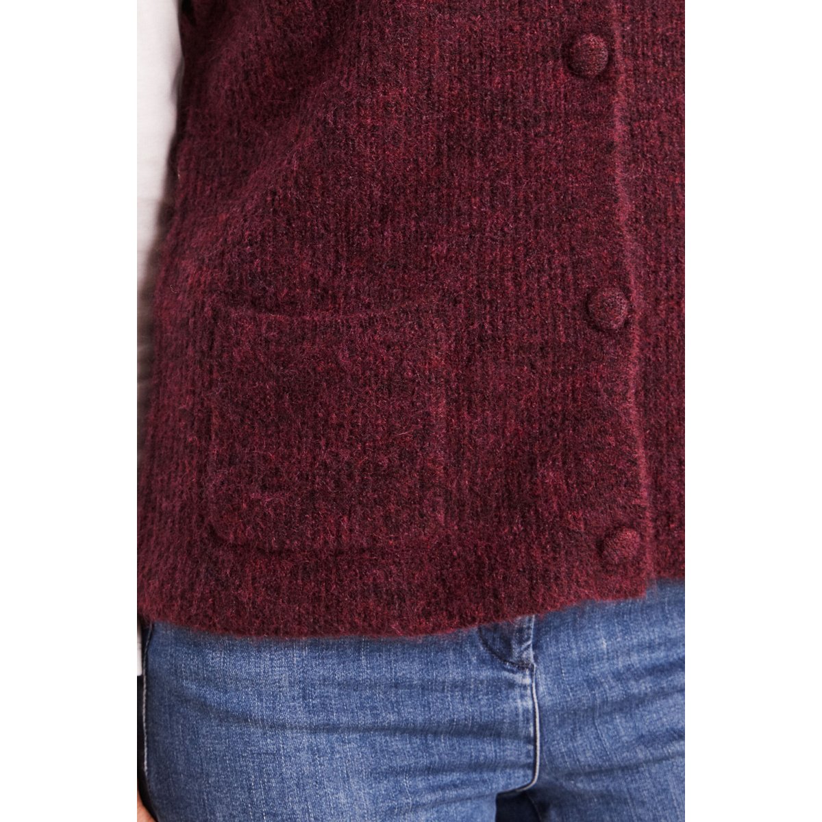 Gilet col rond bordeaux, BREAL