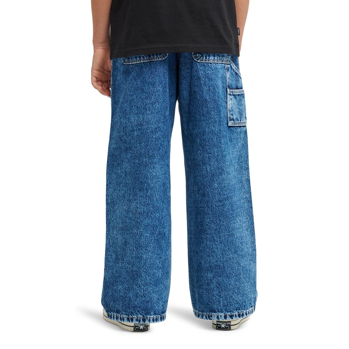 Pantalon baggy BIG CARPENTER DENIM Y bleu mid used, ELEMENT