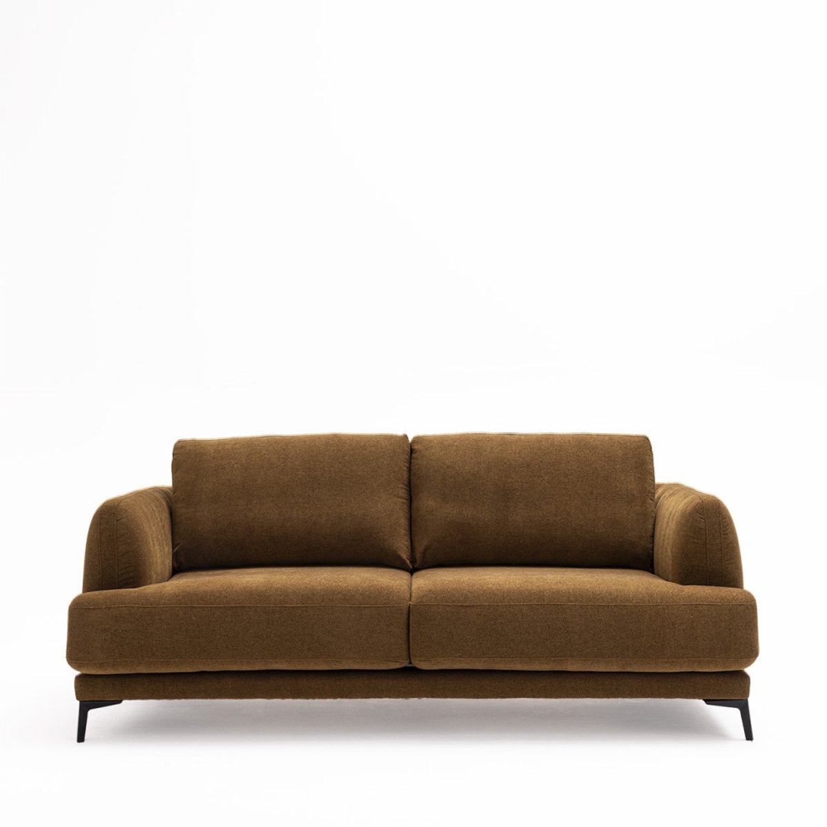 Canapé convertible express 3 places en tissu- KINNA bronze, DRAWER