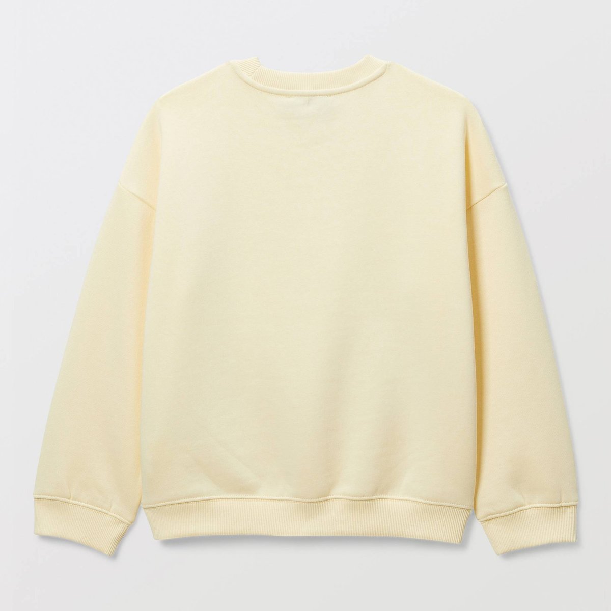 Sweat col rond à inscription en coton BIO GOTS limoncello, MONOPRIX